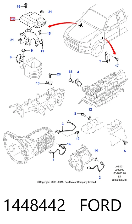 Електронний блок керування двигуном Ford Ranger ET