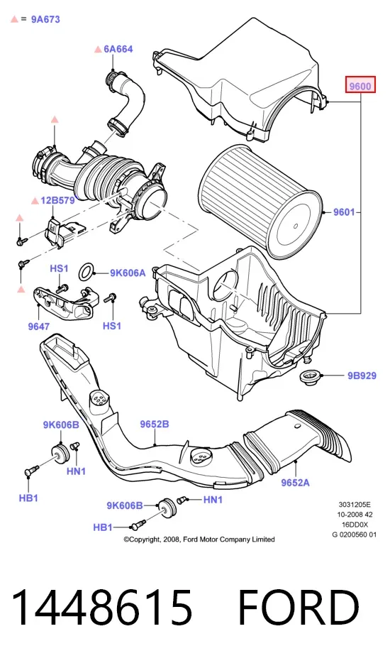 Корпус фільтра Mazda 3 BL