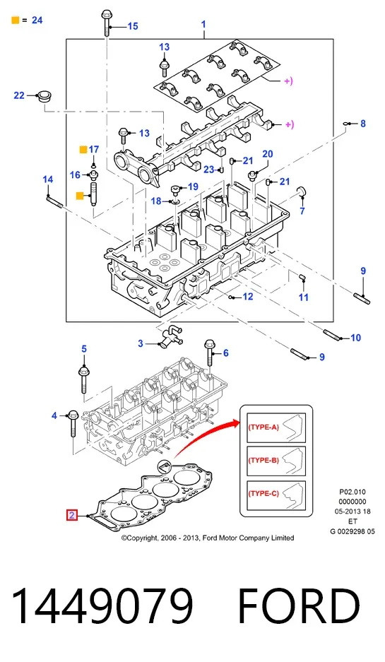 Прокладка ГБЦ 850240 Elring
