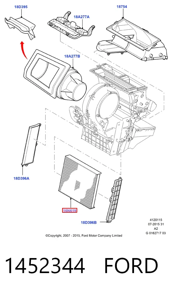 Фільтр салону 1452344 Ford