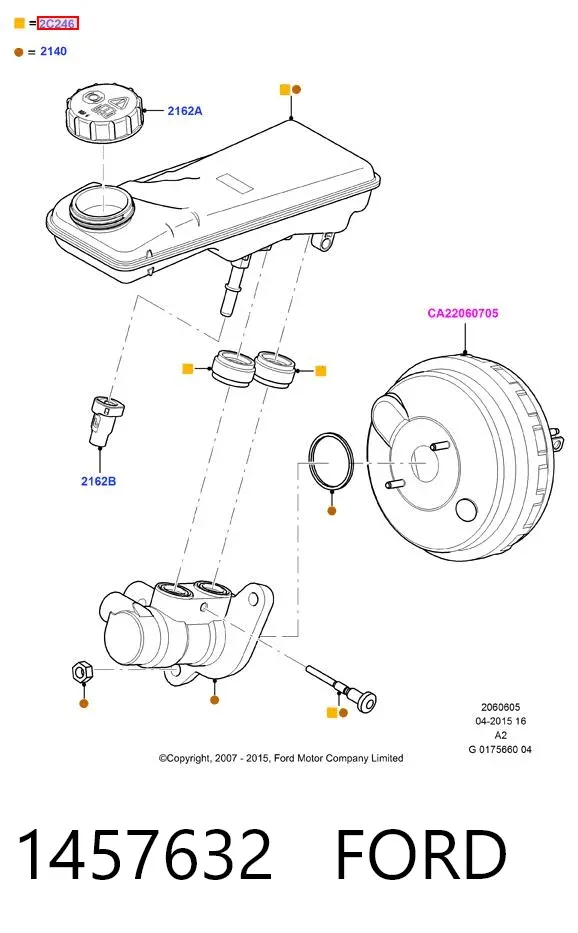 Бачок гальмівний 1457632 Ford