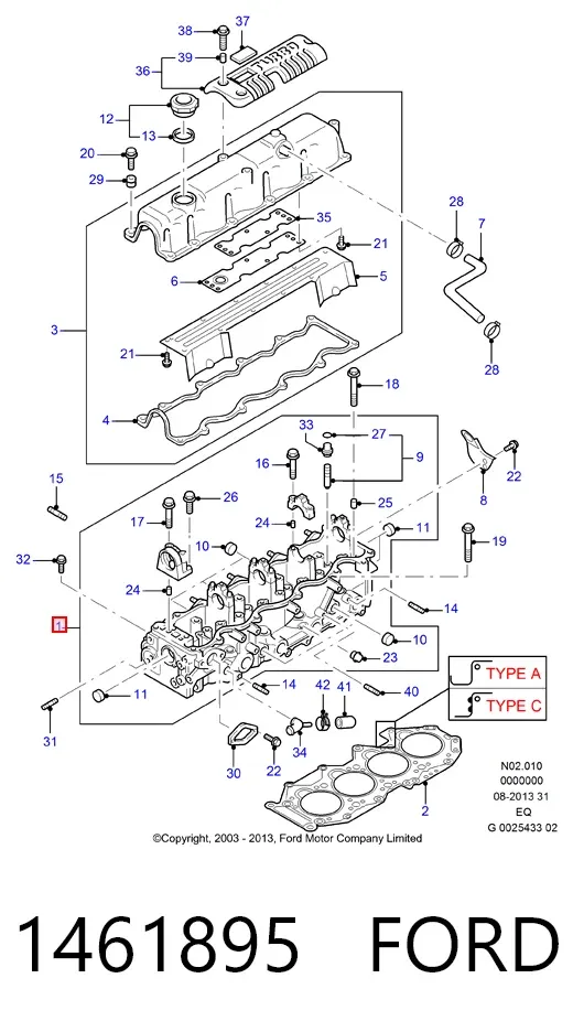 ГБЦ 1461895 Ford