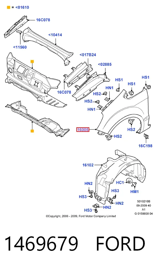 Крила 1469679 Ford