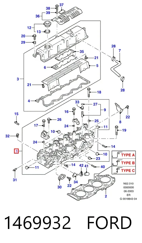 ГБЦ 1469932 Ford