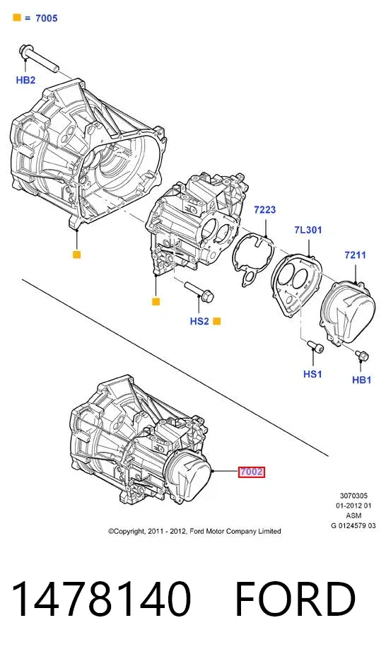 Коробка передач 1478140 Ford
