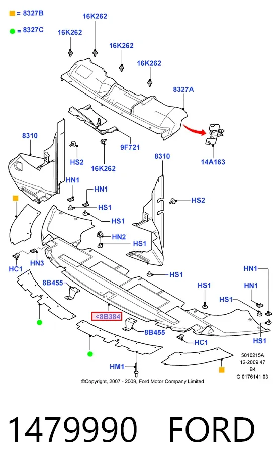 Захист бампера переднього 1479990 Ford