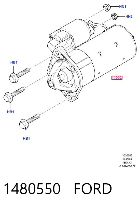 Стартер 1480550 Ford