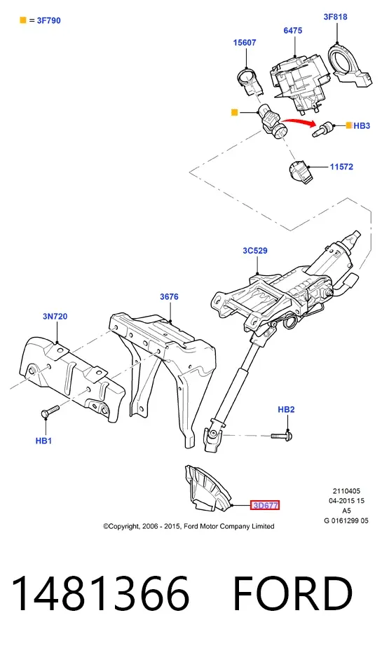 Рульова рейка 1481366 Ford