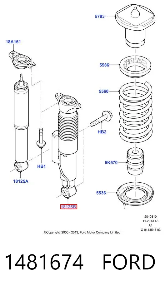 Амортизатор задній 1481674 Ford