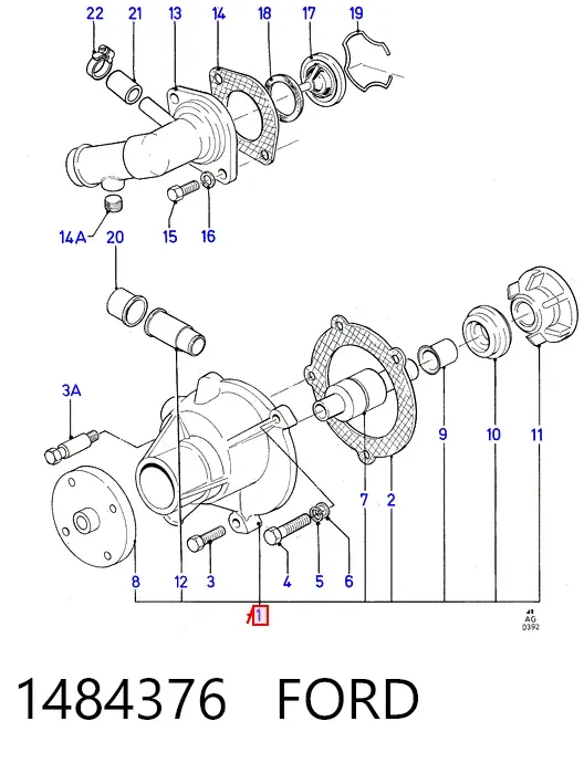 Помпа 1484376 Ford