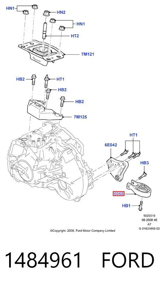 Подушка двигуна задня 1484961 Ford