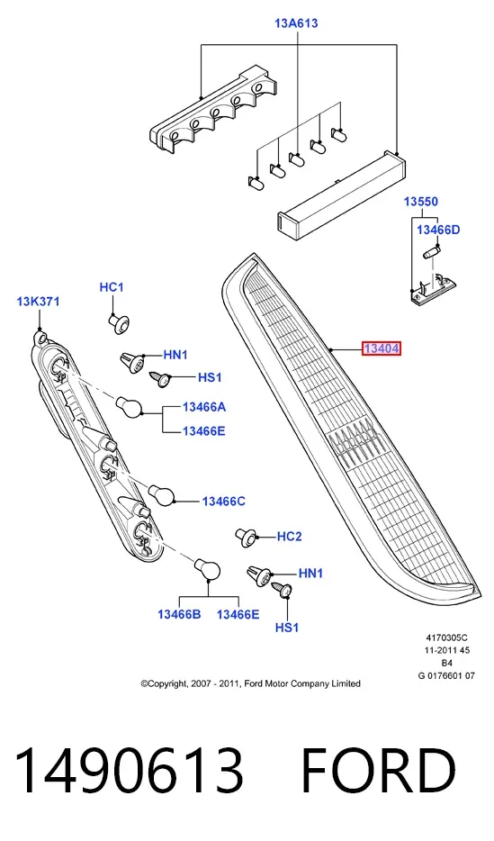 Задня права фара 1490613 Ford