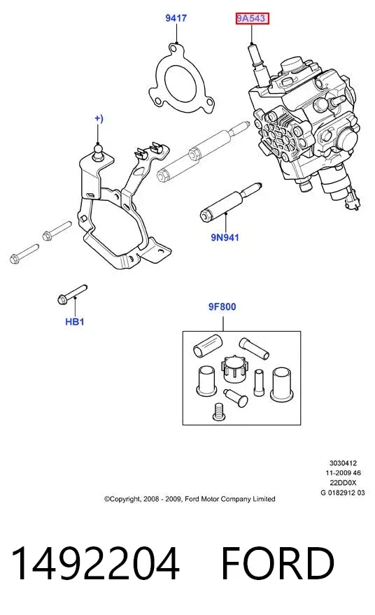 Паливний насос високого тиску 1492204 Ford
