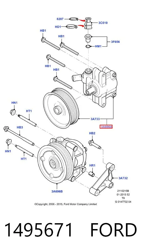 Насос ГУР 1495671 Ford