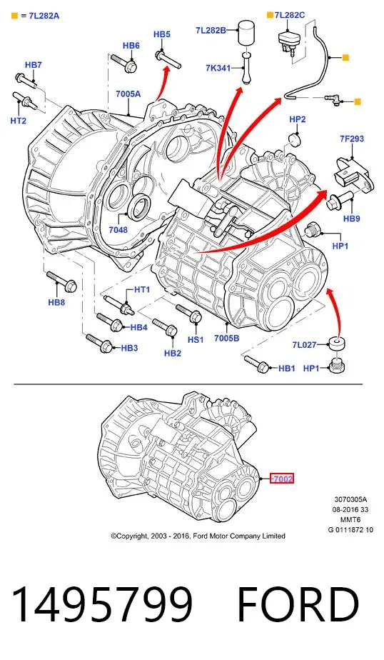 Коробка передач 1495799 Ford
