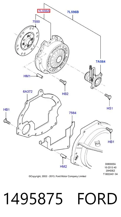 Зчеплення 1495875 Ford