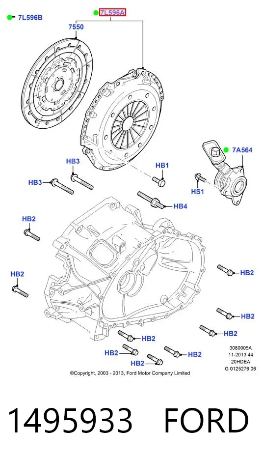 Зчеплення 1495933 Ford