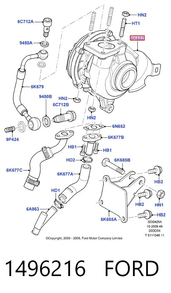 Турбіна 1496216 Ford