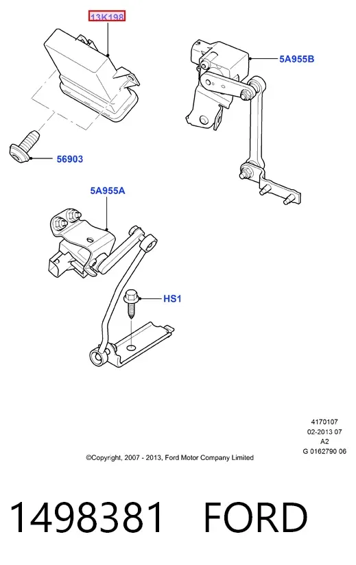 Коректор фар 1498381 Ford