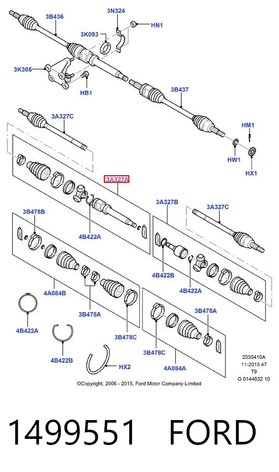 Тришип 1499551 Ford