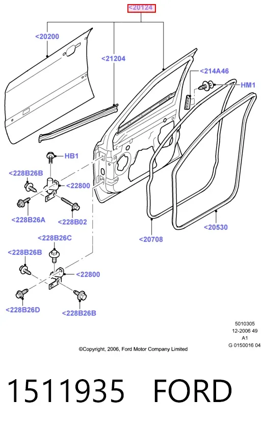 Двері праві передні Ford Galaxy II CA1