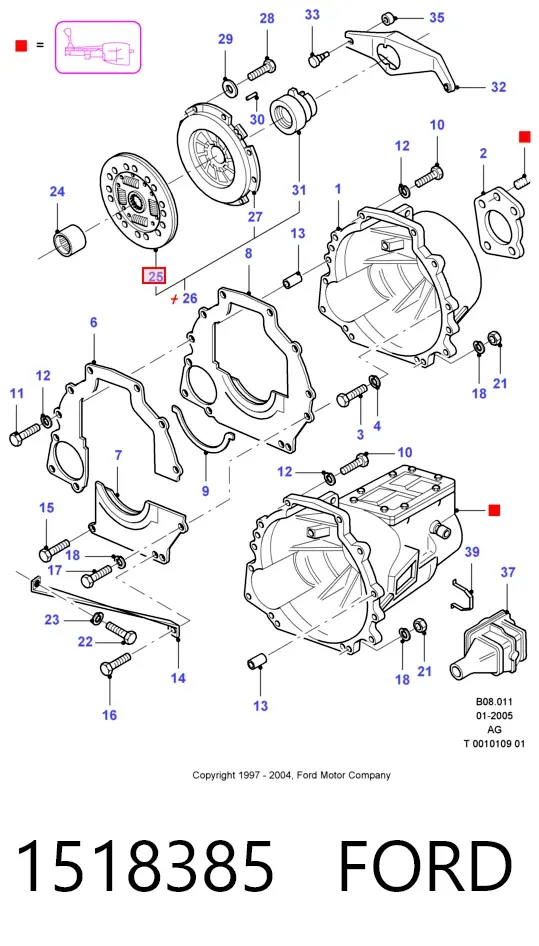 Диск зчеплення 1518385 Ford