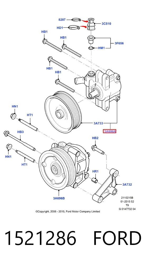 Насос ГУР 1521286 Ford