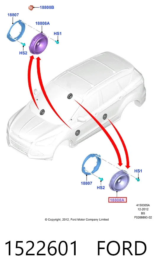 Динамік задньої двері 1522601 Ford
