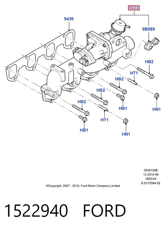Клапан ЄГР 1522940 Ford