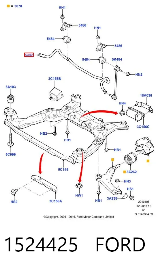 Передній стабілізатор Ford Mondeo IV