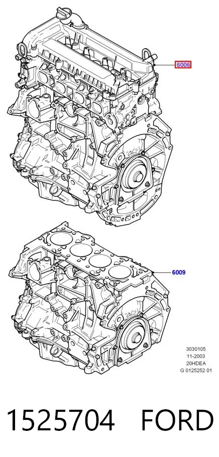 Двигун 1525704 Ford