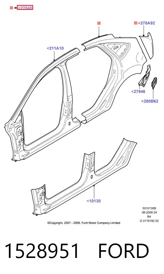 Крило заднє праве 1528951 Ford