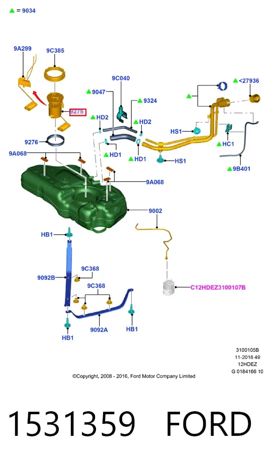Бензонасос 1531359 Ford