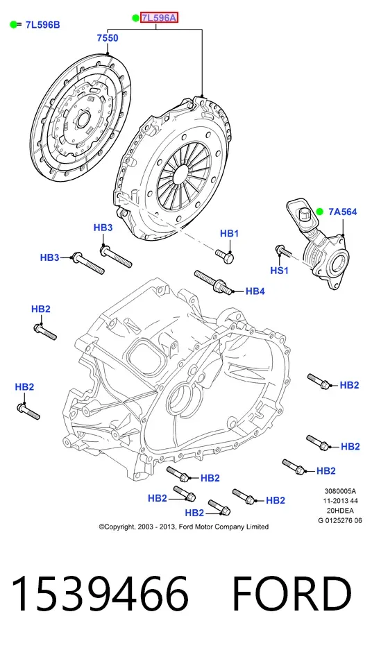 Зчеплення 1539466 Ford