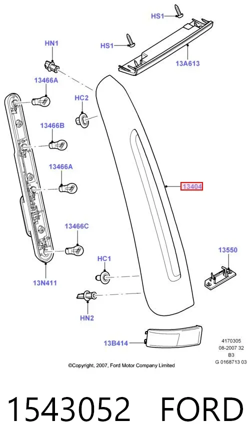 Лівий стоп 1543052 Ford