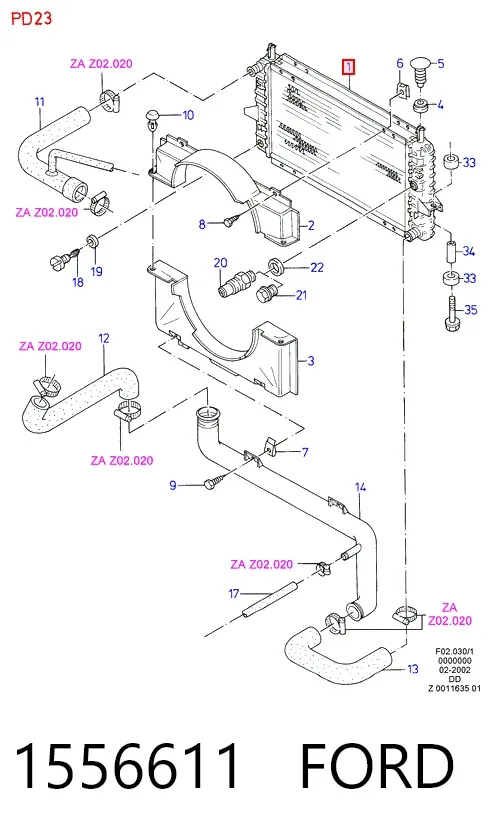 Радіатор 1556611 Ford