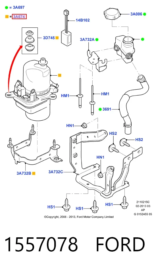 Насос ГУР 1557078 Ford