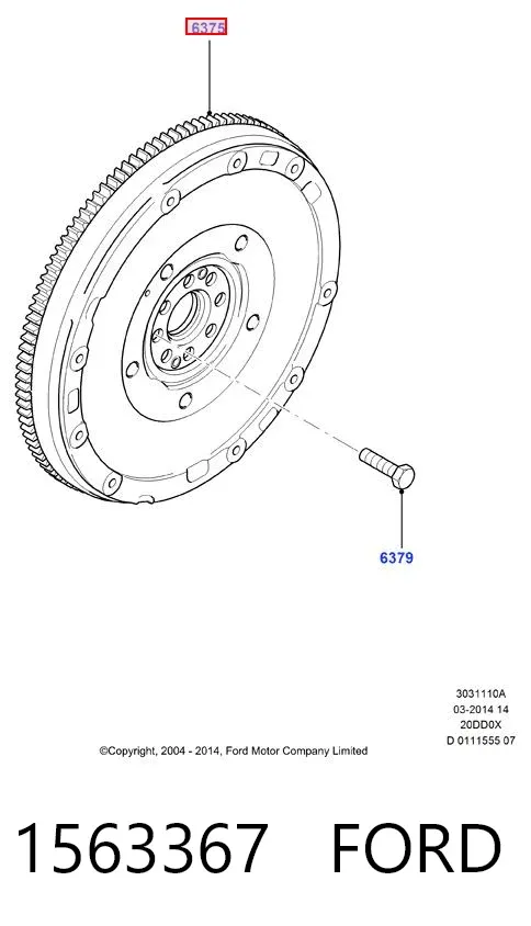 Маховик 1563367 Ford