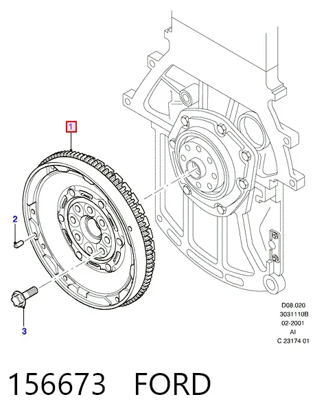 Маховик 156673 Ford