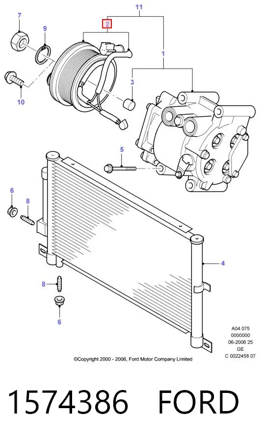 Компресор кондиціонера 1574386 Ford