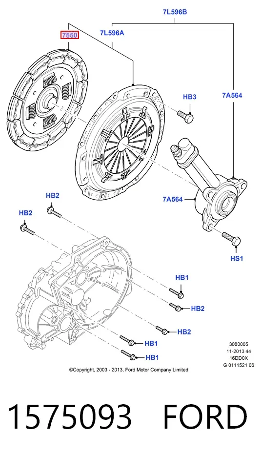 Диск зчеплення 1575093 Ford