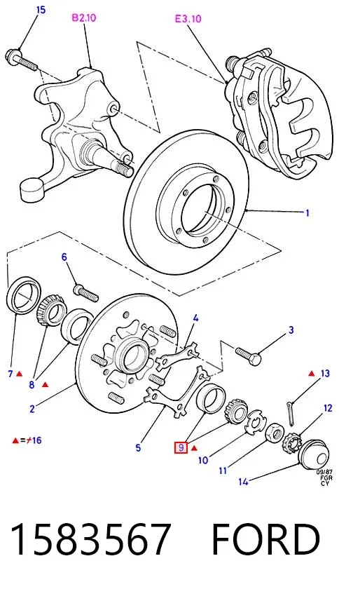 Підшипник ступиці 1583567 Ford