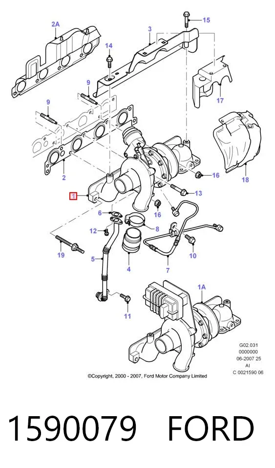 Турбіна 1590079 Ford