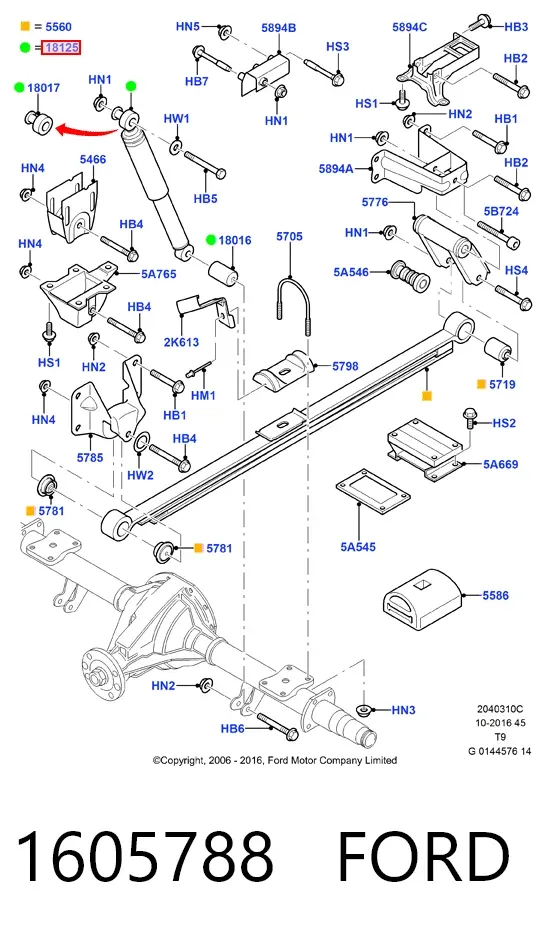 Амортизатор задній 1605788 Ford