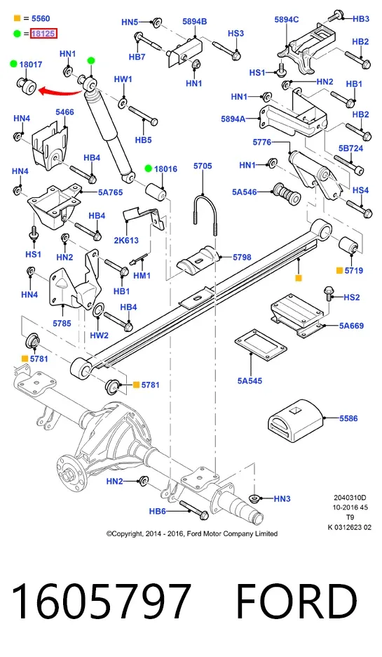Амортизатор задній 1605797 Ford