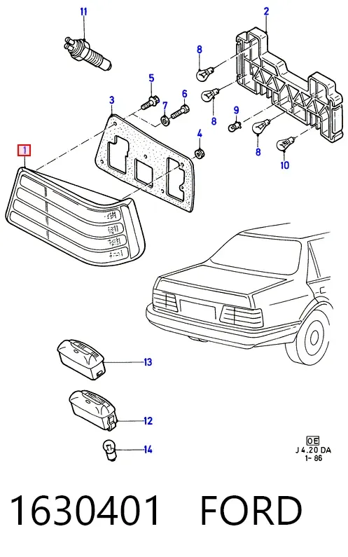 Лівий стоп Ford Orion II
