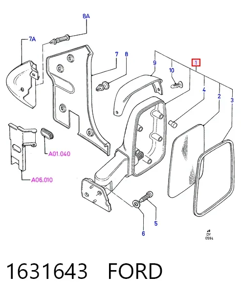 Дзеркало праве Ford Transit IV