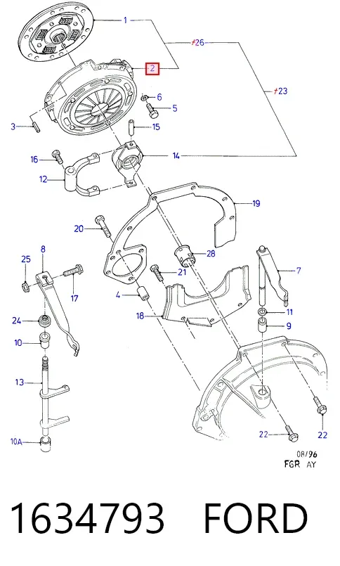 Корзина зчеплення Ford Escort IV