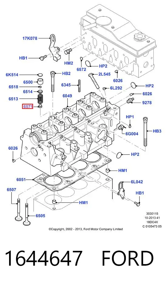 Сальник клапана 1644647 Ford