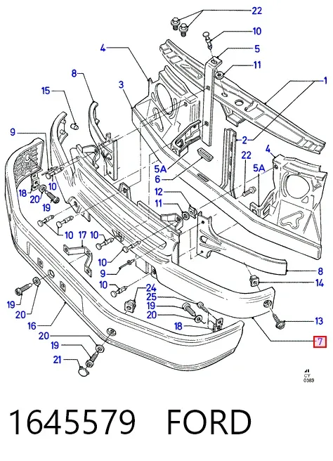 Решітка радіатора 1645579 Ford